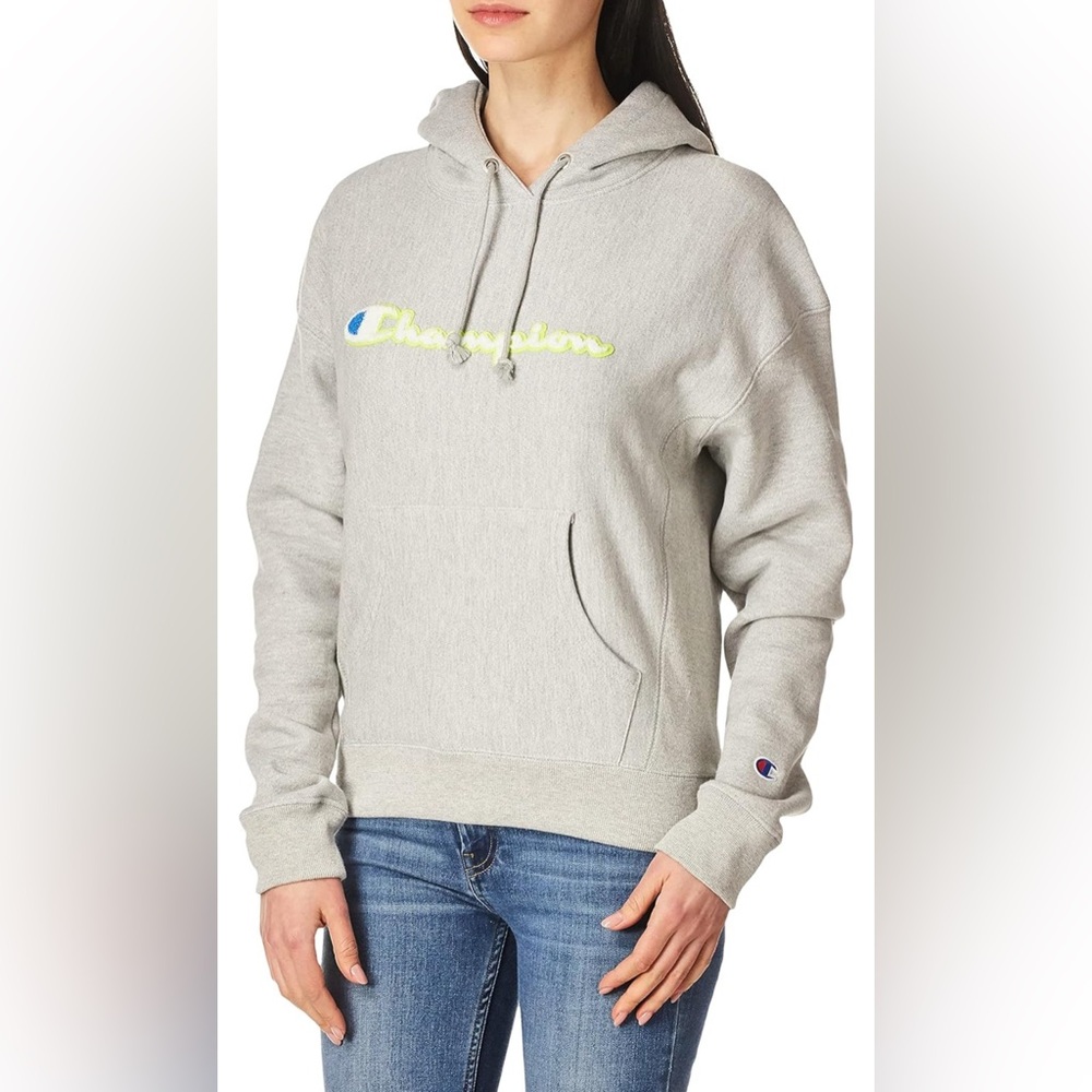 Champion Gray Reverse Weave Hoodie Size Xl